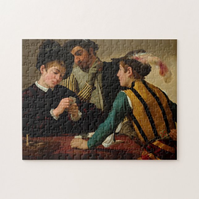 Die Cardsharps, 1595 von Caravaggio (Horizontal)