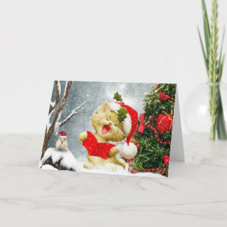 Die Carol-Sänger-Weihnachtskarte Feiertagskarte