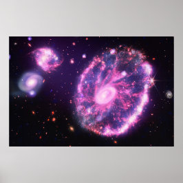 Die Cartwheel-Galaxie | Hubble & JWST Poster