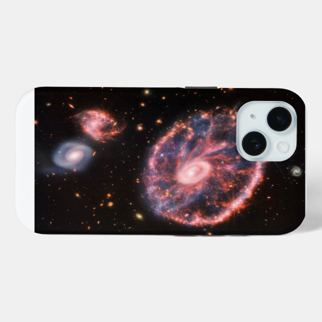 Die Cartwheel Galaxie und ihre Begleitgalaxien. Case-Mate iPhone Hülle (Rückseite (Horizontal))