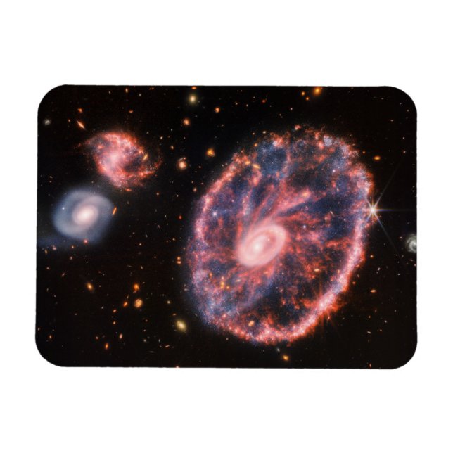 Die Cartwheel Galaxie und ihre Begleitgalaxien. Magnet (Horizontal)