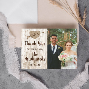Die Carved Heart Tree Wedding Collection Vielen Da Dankeskarte