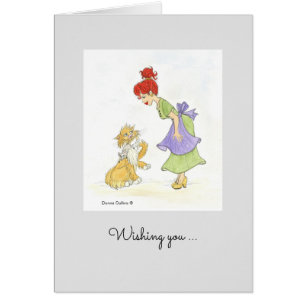 Die Cat Birthday Card