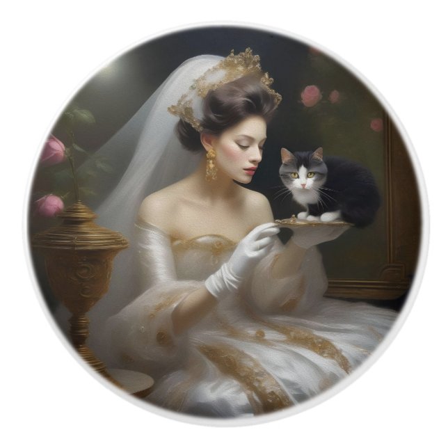 Die Cat Bride Keramikknauf (Vorderseite)