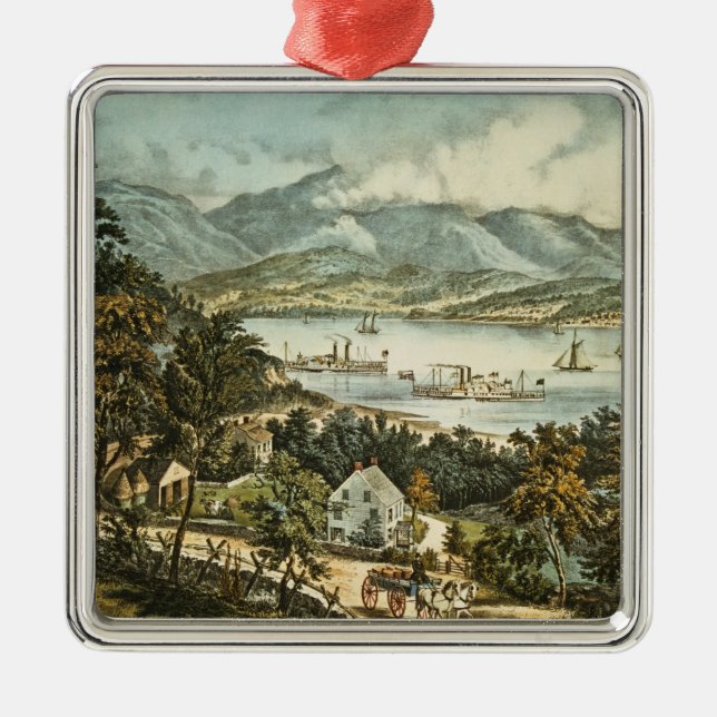 Die Catskill Berge Ornament Aus Metall (Vorne)