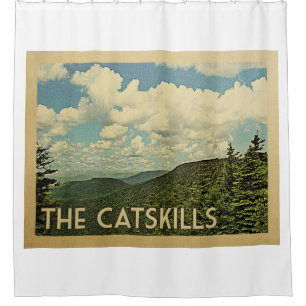 Die Catskills New York Staats-Vintage Reise Duschvorhang