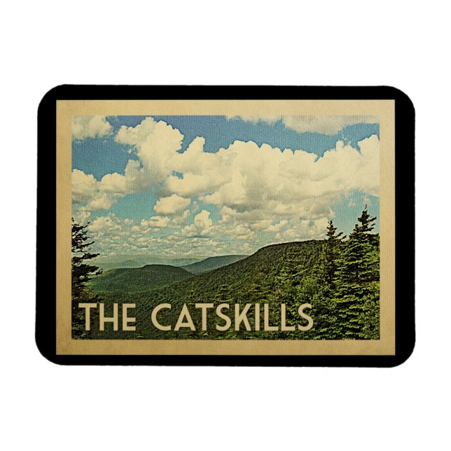 Die Catskills New York Vintage Reise Magnet (Horizontal)