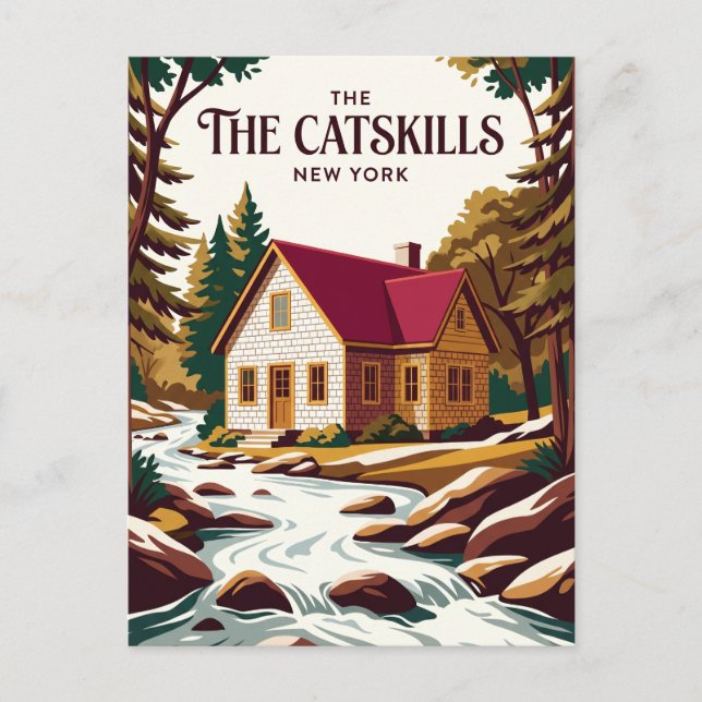 Die Catskills USA Postkarte (Vorderseite)