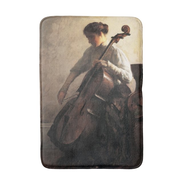 Die Cellist (von Joseph DeCamp) Badematte (Vorderseite Vertikal)