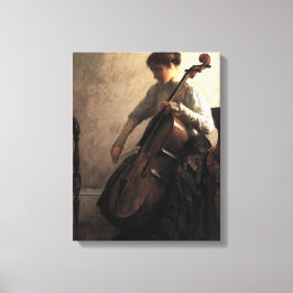Die Cellist (von Joseph DeCamp) Leinwanddruck