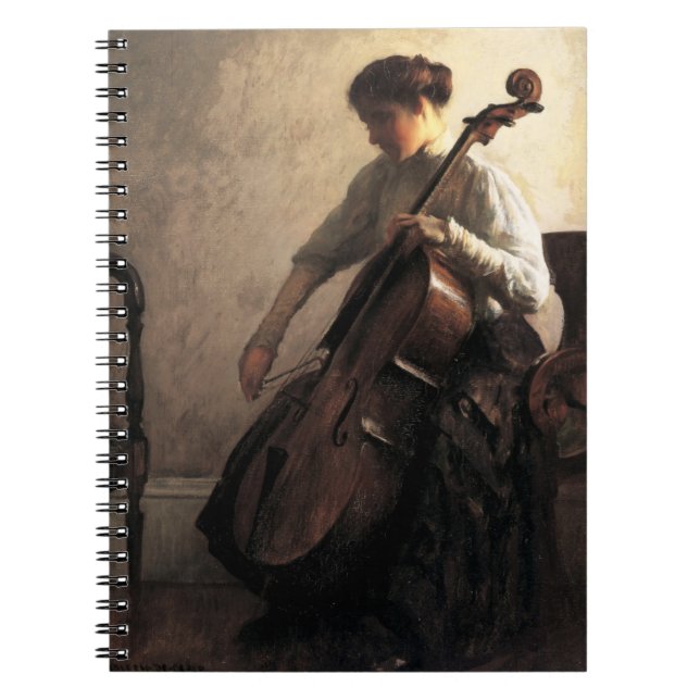 Die Cellist (von Joseph DeCamp) Notizblock (Vorderseite)