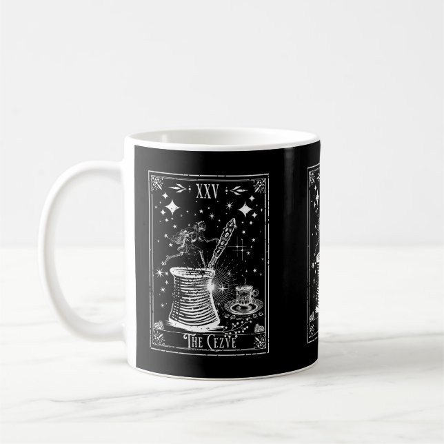 Die Cezve Türkische Kaffee-Tarot-Karte Kaffeetasse (Links)