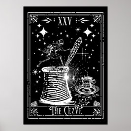 Die Cezve Türkische Kaffee-Tarot-Karte Poster