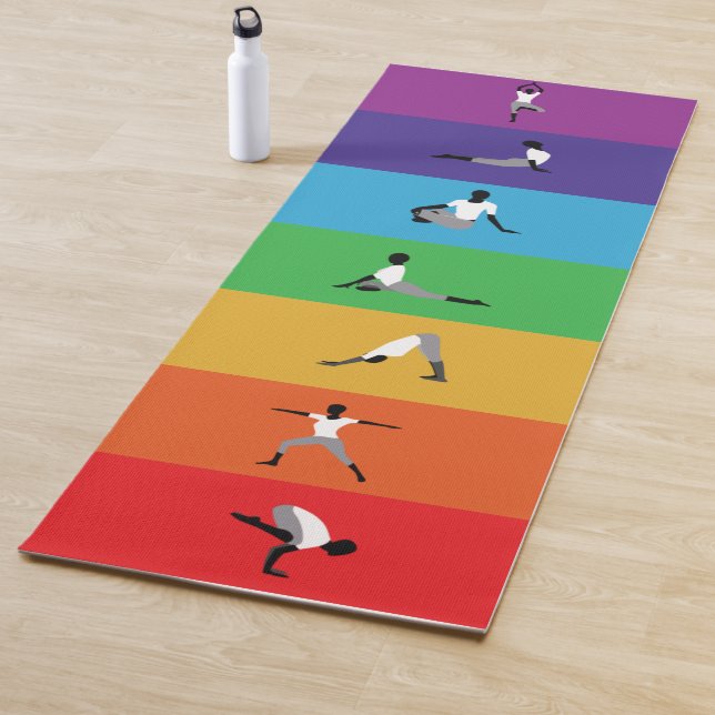 Die Chakra-Farben Yogamatte (Beispiel)