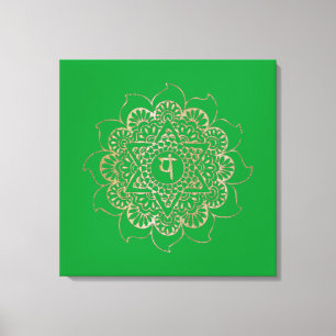 Die Chakras Anahata - verschlungene Canvas Leinwanddruck