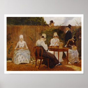 Die Chalon Familie in ihrem London-Stadtgarten, Poster