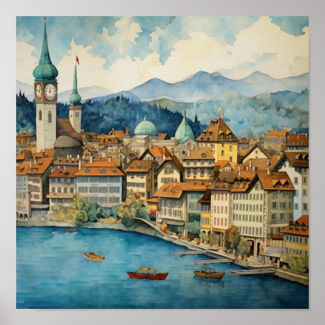 Die charmante Stadt Luzern #2 Poster (Vorne)