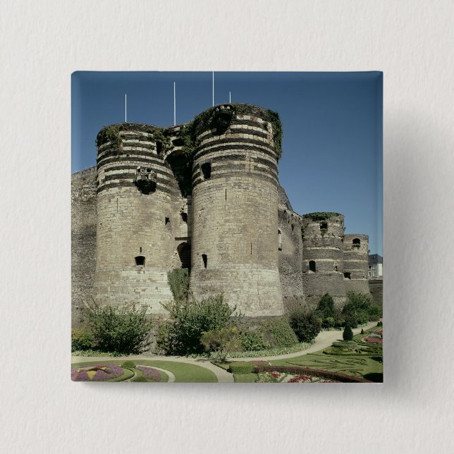 Die Chateau d'Angers, abgeschlossen 1238 Button (Vorderseite)
