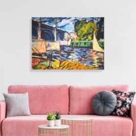 Die Chatou-Brücke | Maurice de Vlaminck | Leinwanddruck