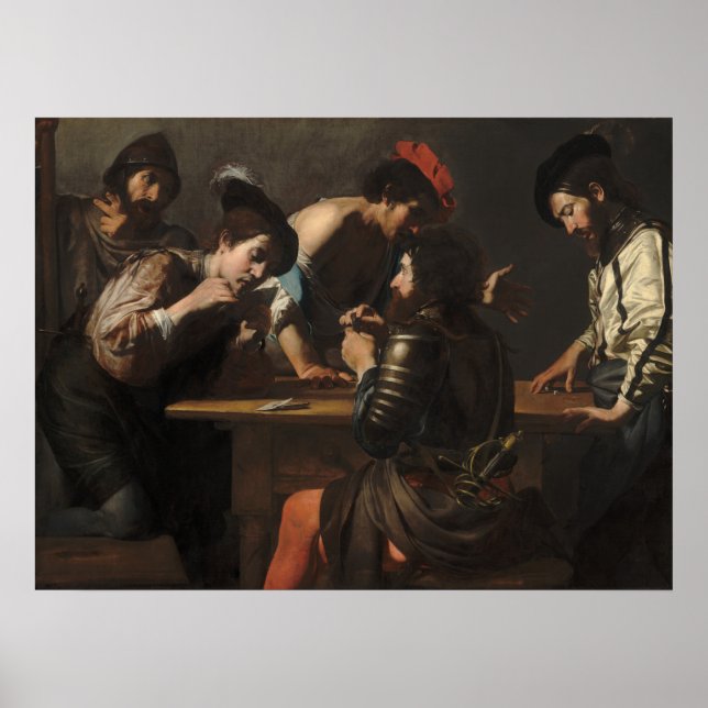 Die Cheats - Valentin de Boulogne Kunst Poster (Vorne)