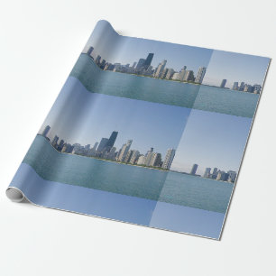 Die Chicago-Skyline Geschenkpapier