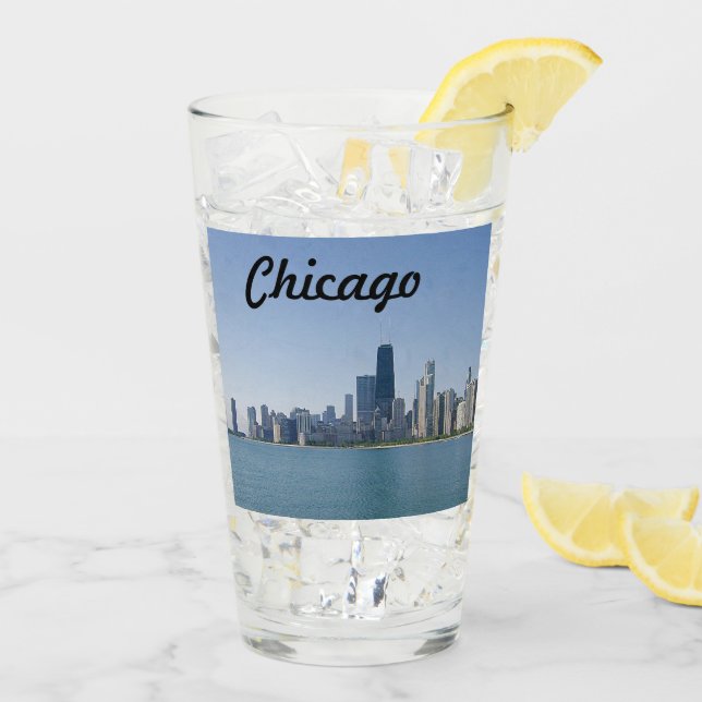 Die Chicago-Skyline Glas (Rückseite Ice)