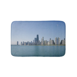Die Chicago-Skyline mit gespiegeltem Muster Badematte
