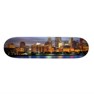 Die Chicago-Skyline vom Adler Planetarium Skateboard