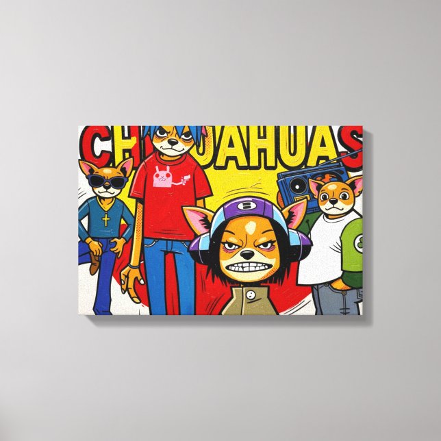 DIE CHIHUAHUAS 4 LEINWANDDRUCK (Vorderseite)
