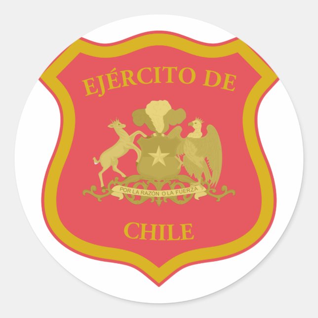 die chilenische Armee, Chile Runder Aufkleber (Vorderseite)