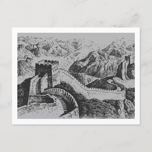Die Chinesische Mauer Postkarte (Vorderseite)