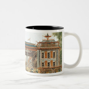 Die chinesischen Bäder in Paris, hergestellt durc Zweifarbige Tasse