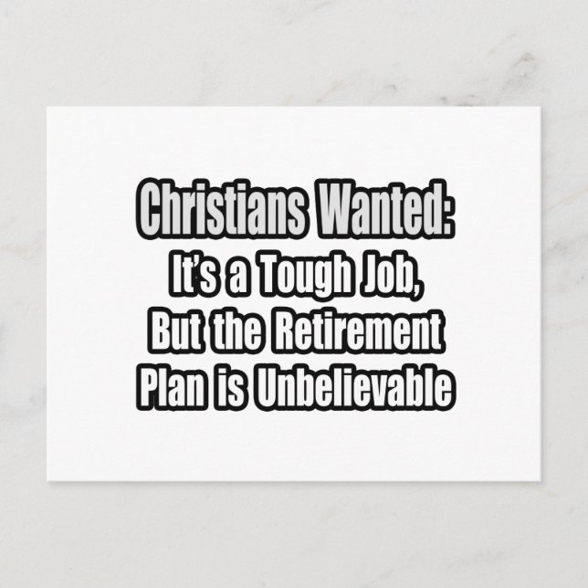 Die Christen Wollte.. Postkarte (Vorderseite)