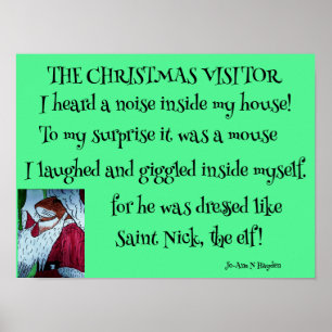 DIE CHRISTMAS VISITER POEM POSTER