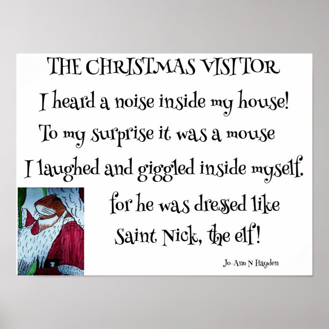 DIE CHRISTMAS VISITER POEM POSTER (Vorne)