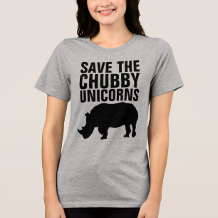 DIE CHUBBY UNICORNS Funny T - Shirt gerettet