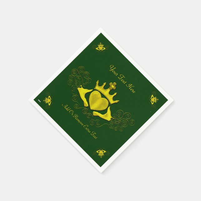 Die Claddagh (Gold) Serviette (Ecke)
