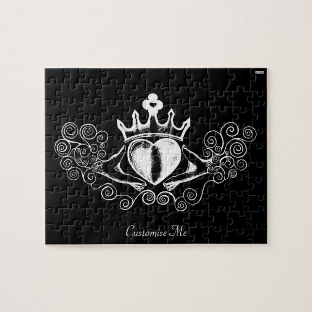 Die Claddagh (weiß) (Horizontal)