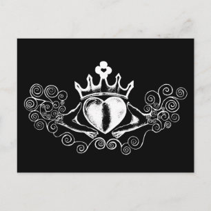 Die Claddagh (weiß) Postkarte