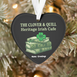 Die Clover & Quill: Heritage Irish Café Celtic Ornament