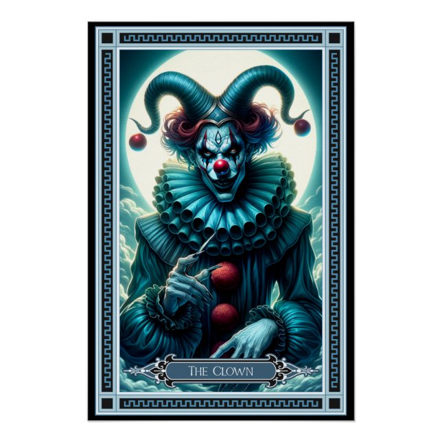 Die Clown-Tarot-Karte Poster (Vorderseite)