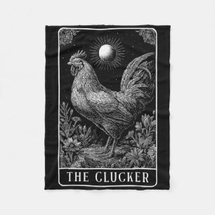 Die Clucker Funny Chicken Farm Farmer Tarot Karte Fleecedecke