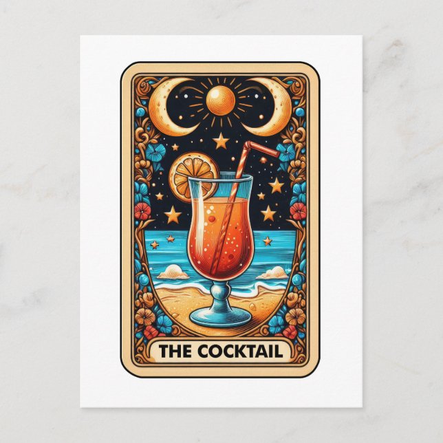 Die Cocktail-Tarot-Karte Postkarte (Vorderseite)
