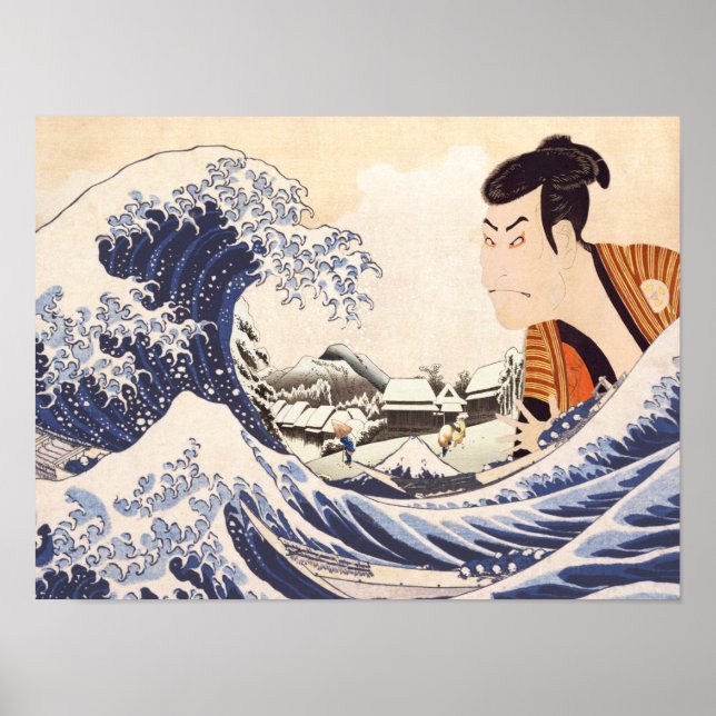 Die Collages der Great Wave Ukiyoe Poster (Vorne)