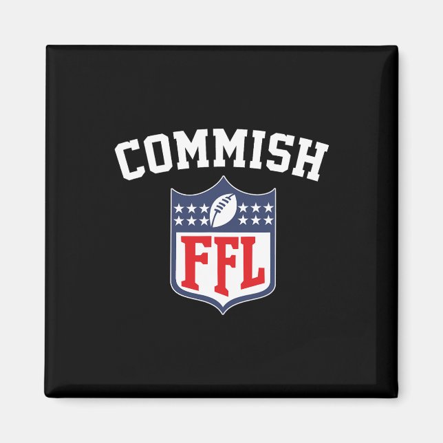 Die Commissions Funny Fantasy Football League Fffl Magnet (Vorne)