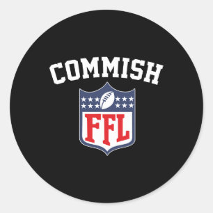 Die Commissions Funny Fantasy Football League Fffl Runder Aufkleber