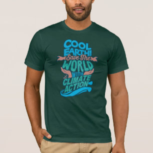 Die coole Erde Rette Welt mit Klimapolitik T-Shirt