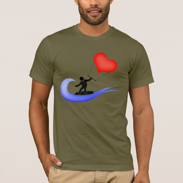 Die coole kitesurfing Ikone der Liebe T-Shirt (Vorderseite)