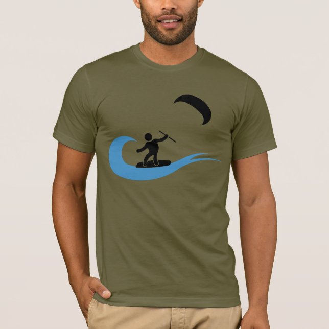 Die coole kitesurfing Ikone der Welle T-Shirt (Vorderseite)