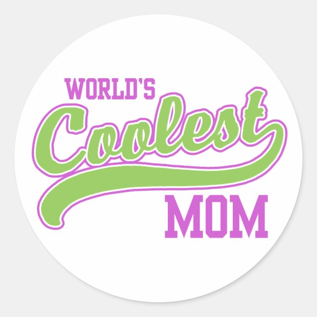 Die Coole Mama der Welt Runder Aufkleber (Vorderseite)